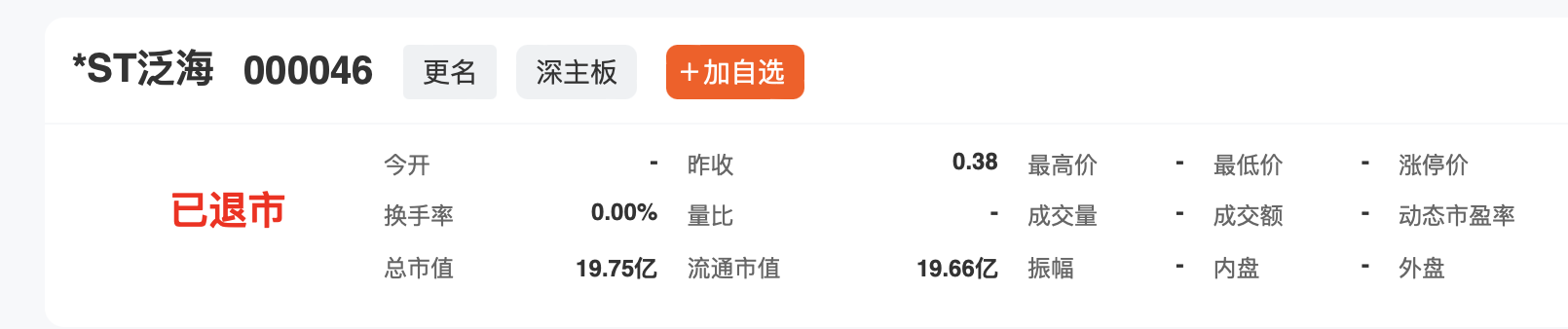 泛海控股今日摘牌，董事长栾先舟因内幕交易被罚1600余万