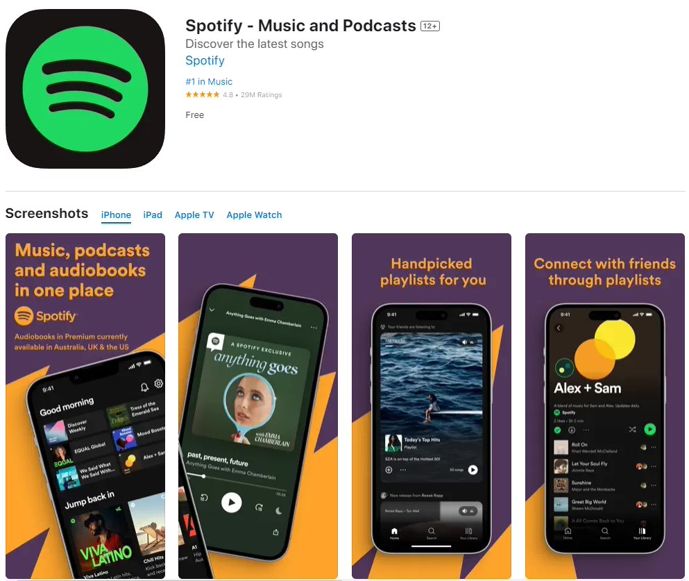 Spotify 改变态度，不再为欧盟的苹果 iPhone 应用提供内购