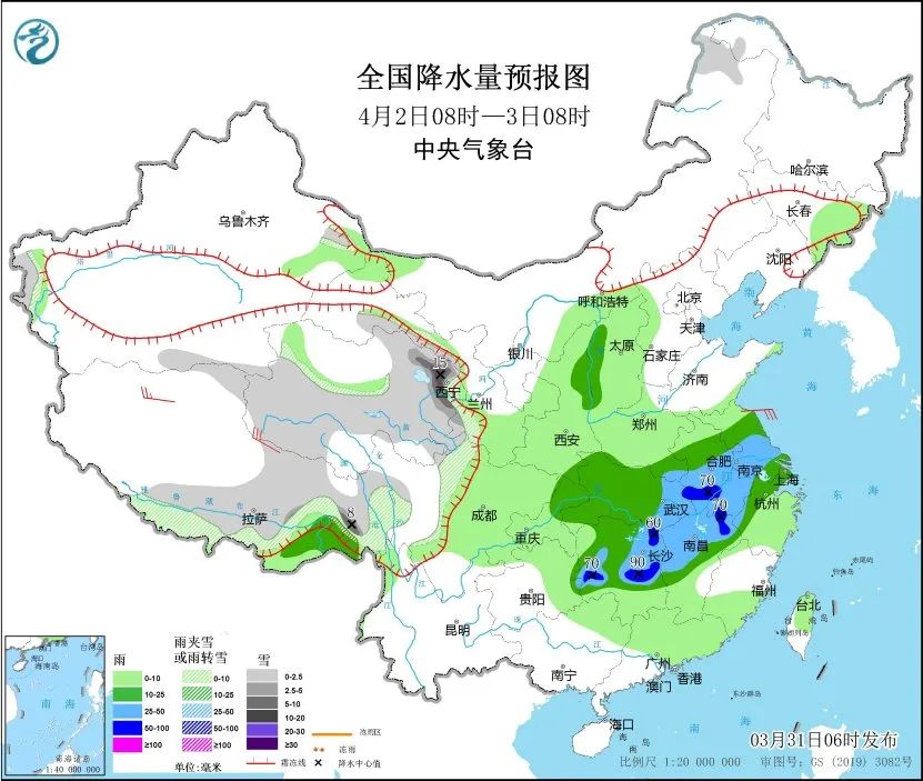 未来三天国内天气预报（3月31日）