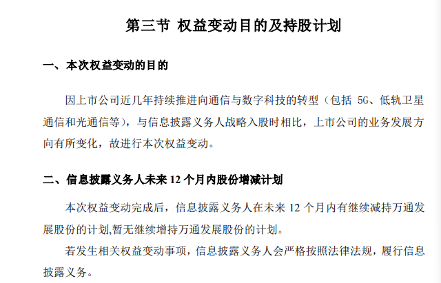 反对收购未果 万通发展第三大股东拟转让所持5%股权