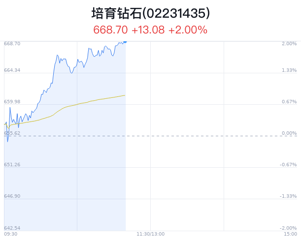 培育钻石概念盘中拉升，晶盛机电涨13.52%