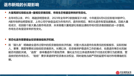 中信建投陈果团队：市场应该担忧吗？——“退市新规”的短期冲击和长期影响