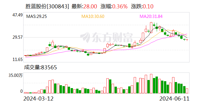 胜蓝股份：可转债转股价格调整为23.17元/股