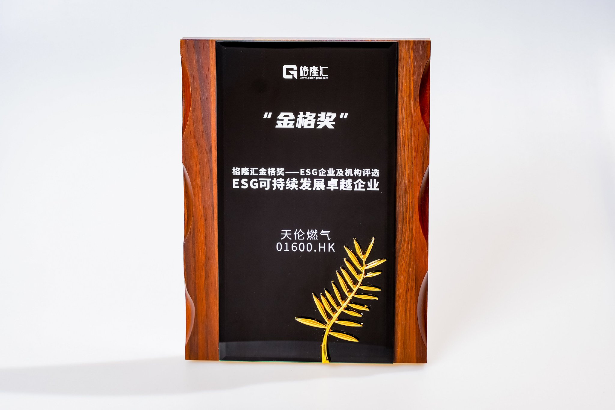 天伦燃气(1600.HK)荣获格隆汇金格奖·ESG可持续发展卓越企业