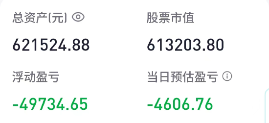 胡锡进：今天跌了4606元，总亏损又扩至7.85万