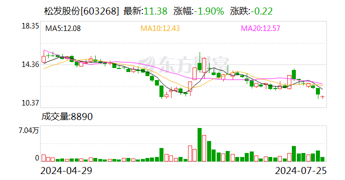 松发股份：股东刘壮超所持5.95%公司股份将被司法拍卖