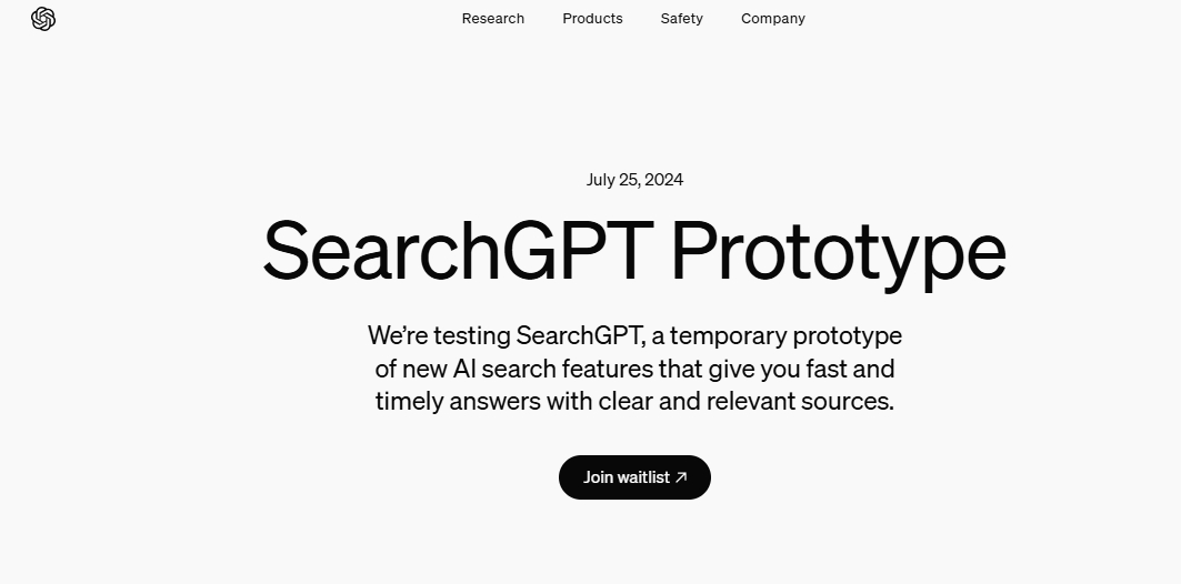 OpenAI推出AI搜索工具SearchGPT 谷歌股价应声下跌